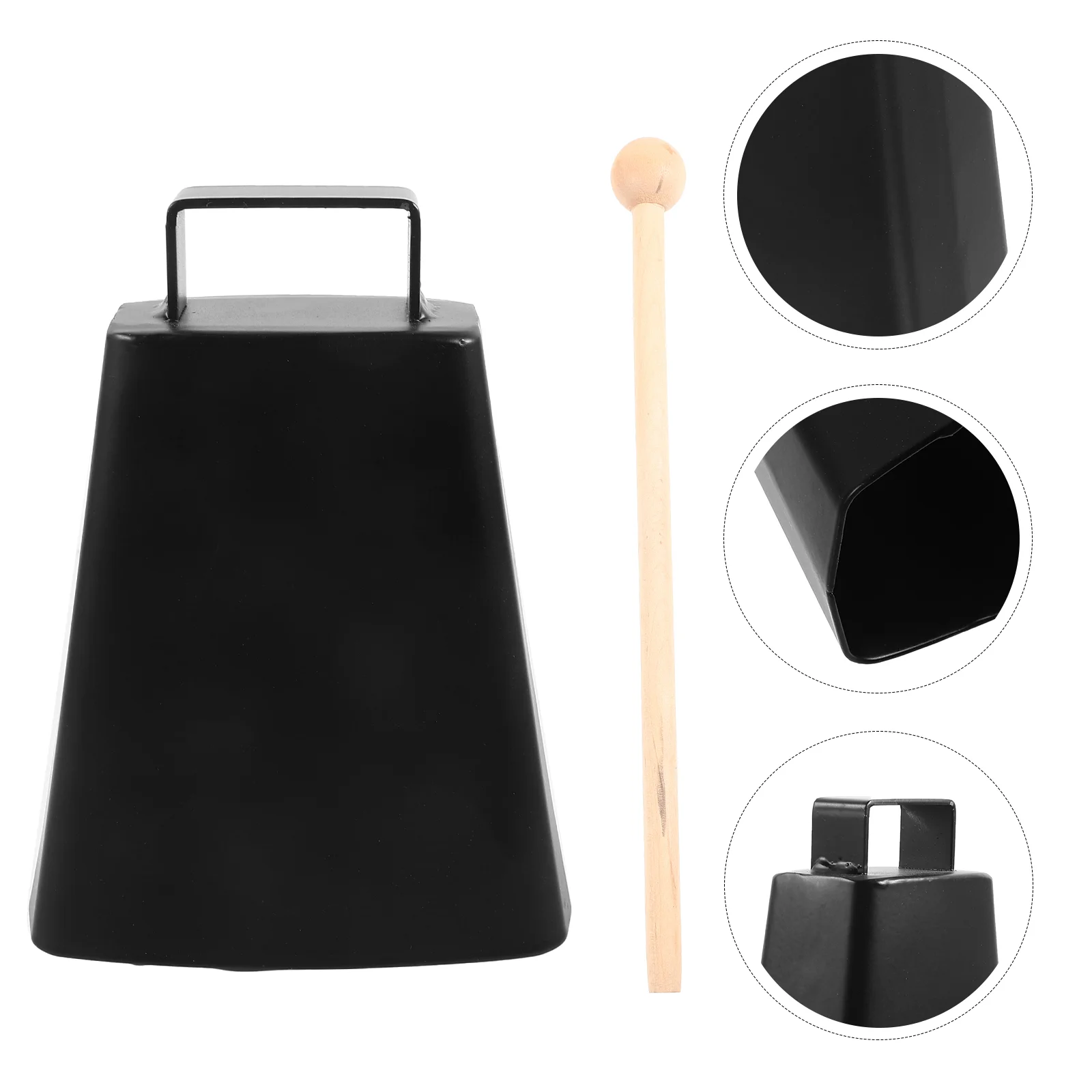 

Metal Cowbell Percussion Instrument Small Cowbell with Mallet Stick for Stage Performance Practice