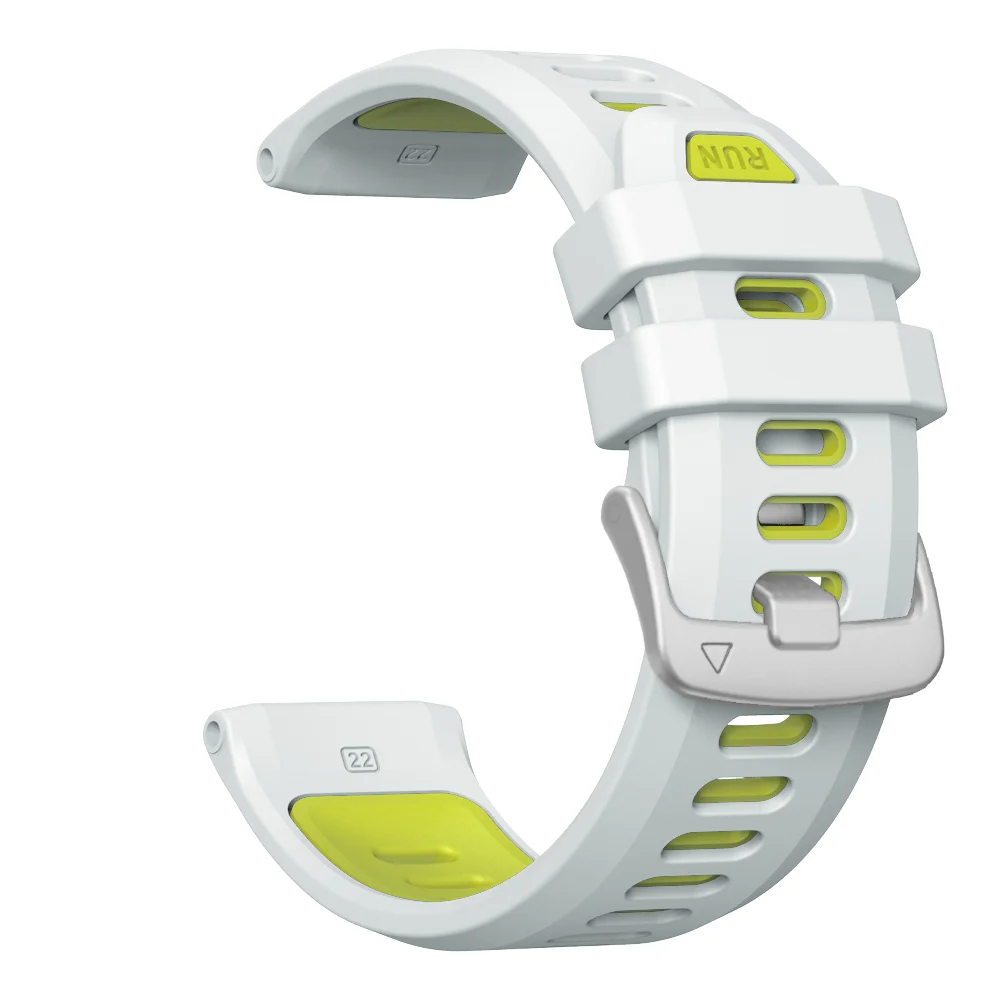 Sport Silicone Strap, 22mm - Versatile Watch Band and Wristband Bracelet