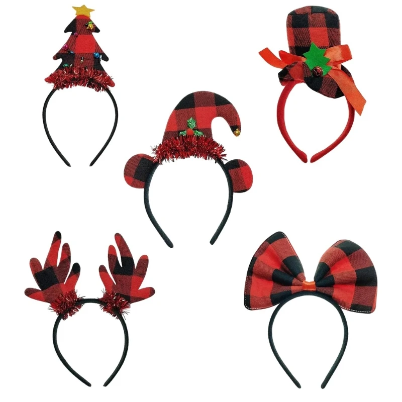 Antler Hat Bowknot Headband Christmas Headwear Christmas Party Photo Props Bowknot Party Headwear Cosplay Accessories