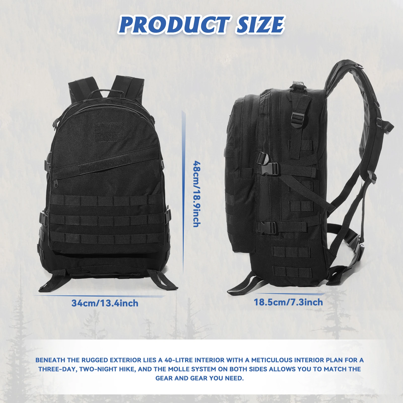 Men's Travel Backpack 30/45L Tactical Climbing Outdoor Hiking Camouflage Multifunctional Bag Military Backpack  Assault Pack