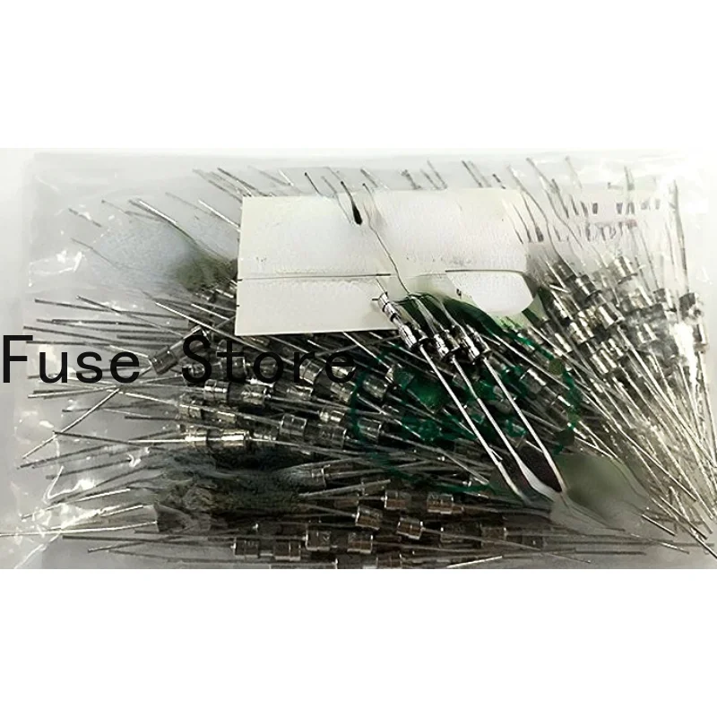 

10PCS 3.6*10mm Glass Tube Fuse Double Cap With Lead Pin 500MA 630MA 750MA 250V