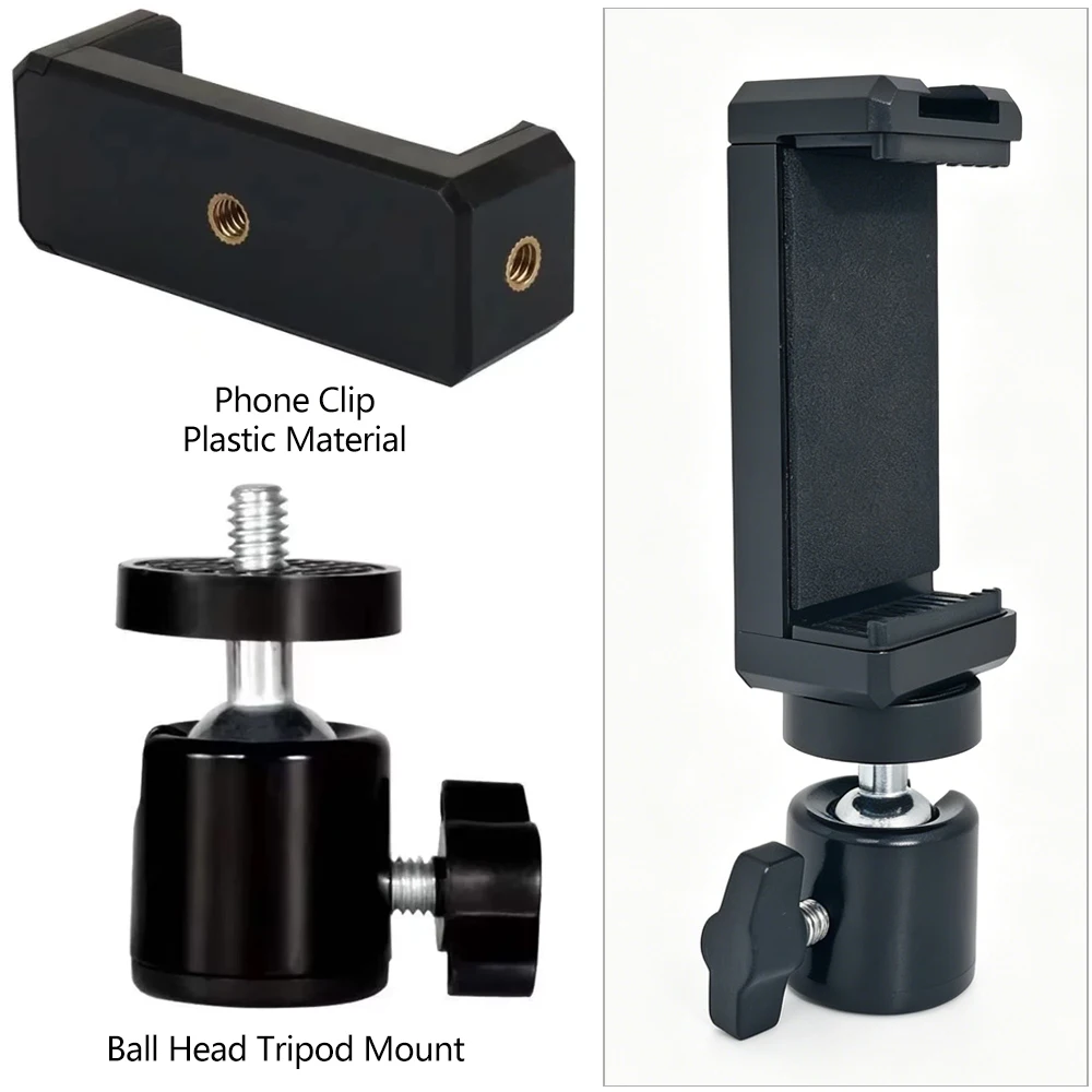 Mini Ball Head Screw Tripod Mount with Swivel Adjustment for Cameras and Accessories
