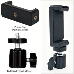Mini Ball Head Screw Tripod Mount with Swivel Adjustment for Cameras and Accessories (Set E)