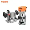 VEVOR Wood Router 1.25HP 800W Compact Wood Trimmer Combo Tool 30000RPM 6 Variable Speeds for DIY Woodworking Slotting Trimming 1