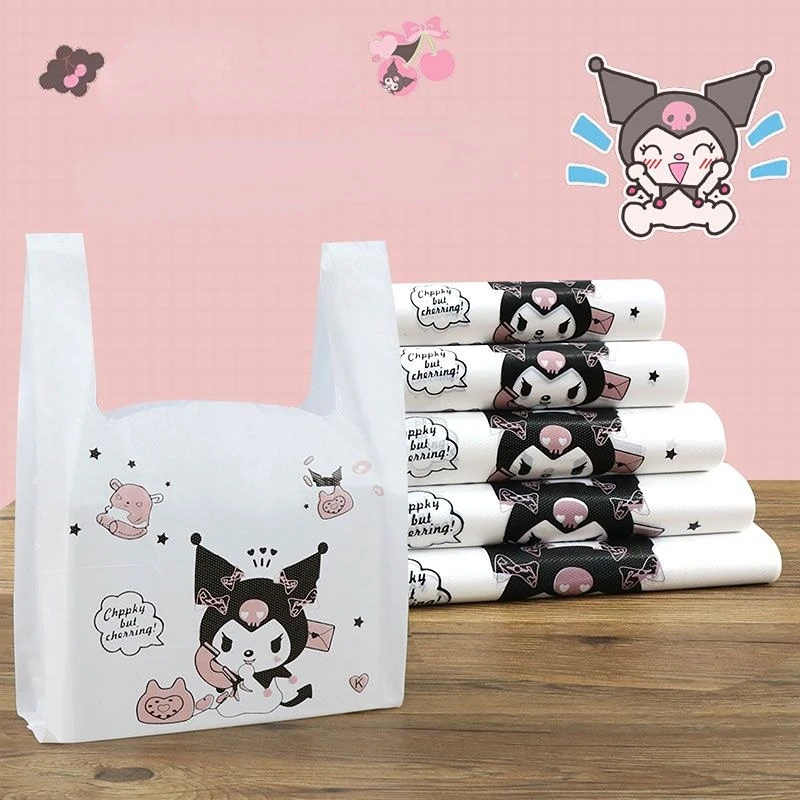 

Sanrio series Hello Kitty new cute cartoon packing bag takeaway supermarket convenience store thickened portable plastic bag