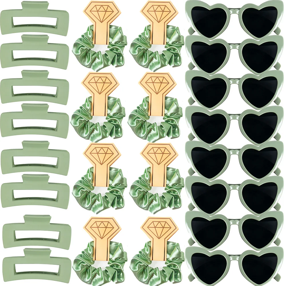 Herz Sonnenbrille Und Haaraccessoires Set Für Brautjungfern_voghion.com