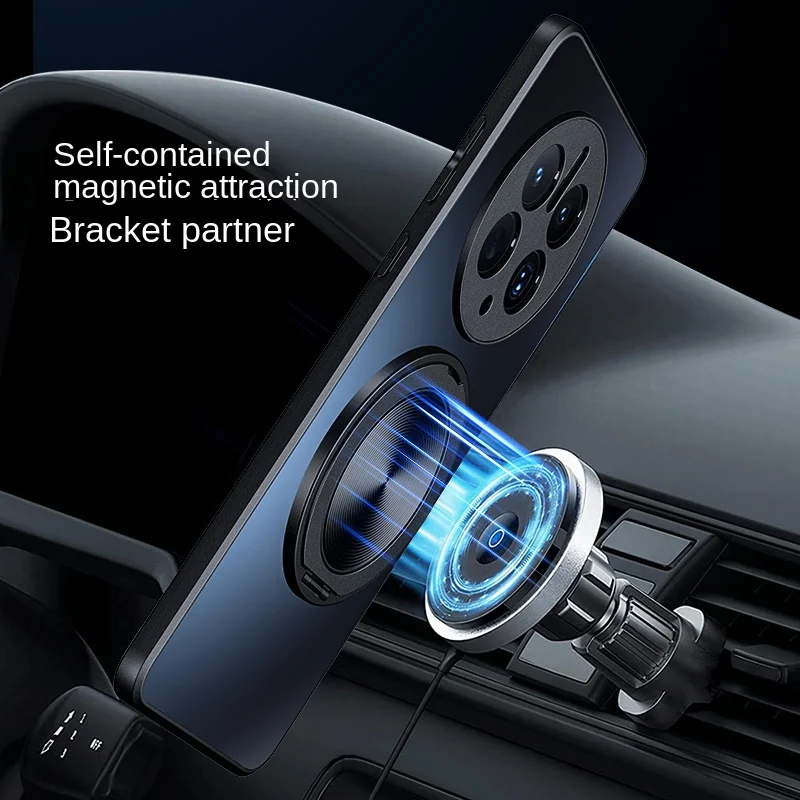 Hard Matte Protective Back Cover with Magnetic Ring