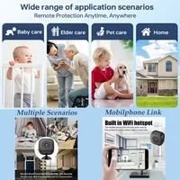 Caméra de surveillance WiFi mini HD 6K avec audio bidirectionnel, détection de mouvement et vision nocturne infrarouge, Nouveauté 2026 5