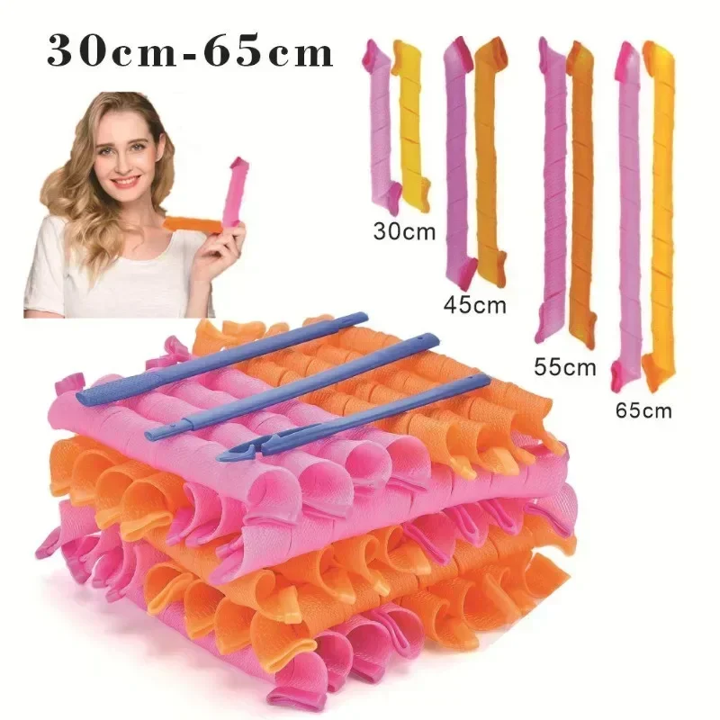 10pcs Heatless Hair Curler No Heat Hair Rollers Sleeping Spiral Curls Styling Set