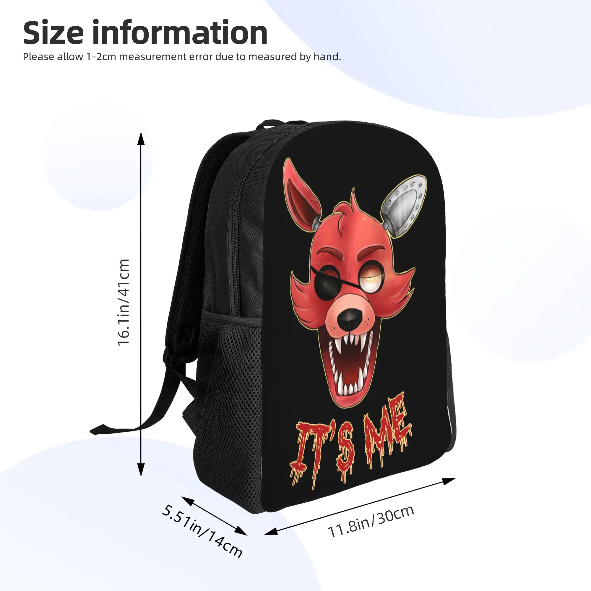 Foxy FNAF It's Me Cool Backpack - Stylish Canvas Daypack for School, Travel & Adventure