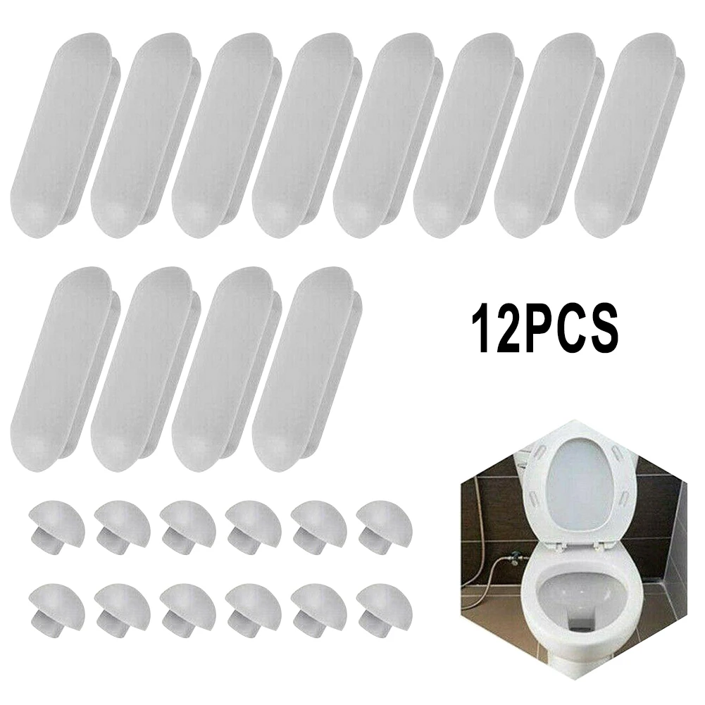 Toilet Cover Bumper ABS+TPE Accessory Bathroom Cushion Fitting Replacement Shock-proof Toilets Seat Durable