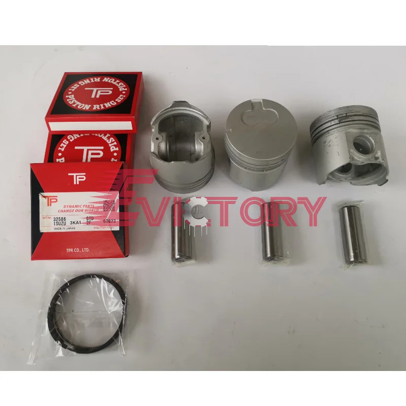 

For Isuzu 3KA1 rebuild overhaul kit piston ring cylinder liner gasket bearing