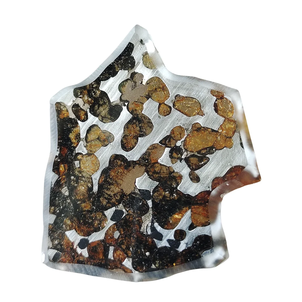 23,3 г, ломтики оливкового метеорита Seymchan Pallasite, натуральный материал метеорита, коллекция нарезанных ломтиков-CA98