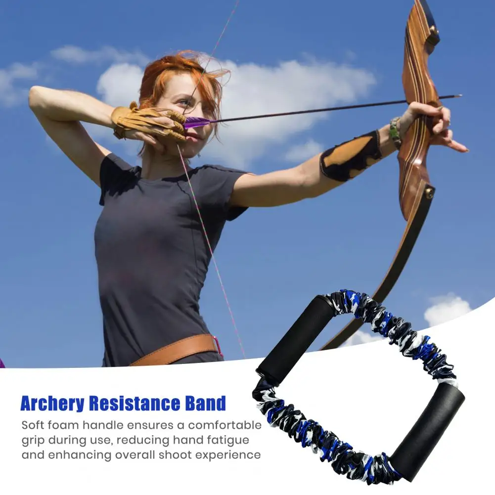 Archery Simulation Exerciser 25/45/65 Lbs Bow Trainer Tension Rope Arm Strength Hunting Recurve Compound Practice Drawstring