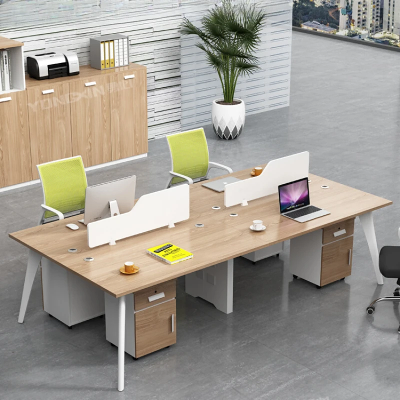 Office furniture staff, office desk and chair screen, 6 people, 4 people, simple and modern.