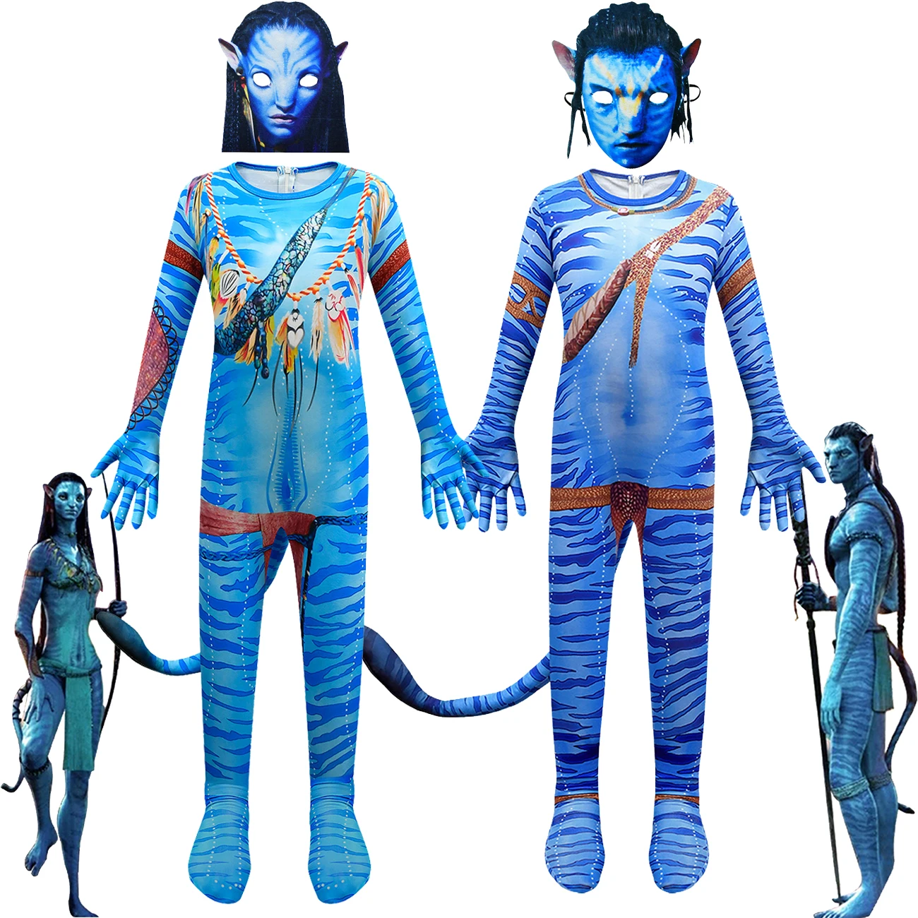 New Movie Boys Avatar 2 Costume Cosplay Alien Tuta Ragazze The Way Of Water Costume Natale Halloween Party Clothes