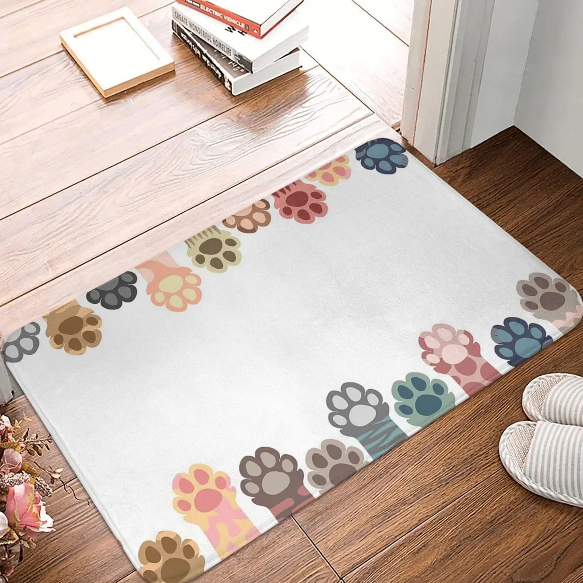 

Cat Paw Doormat Bathroom Welcome Polyeste Carpet Entrance Home Hallway Cute Animal Decor Floor Rug Floor Mat Foot Pad