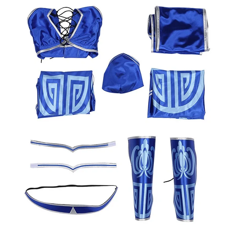 Mortal Kombat Kitana Cosplay Costume for Women (Unofficial)