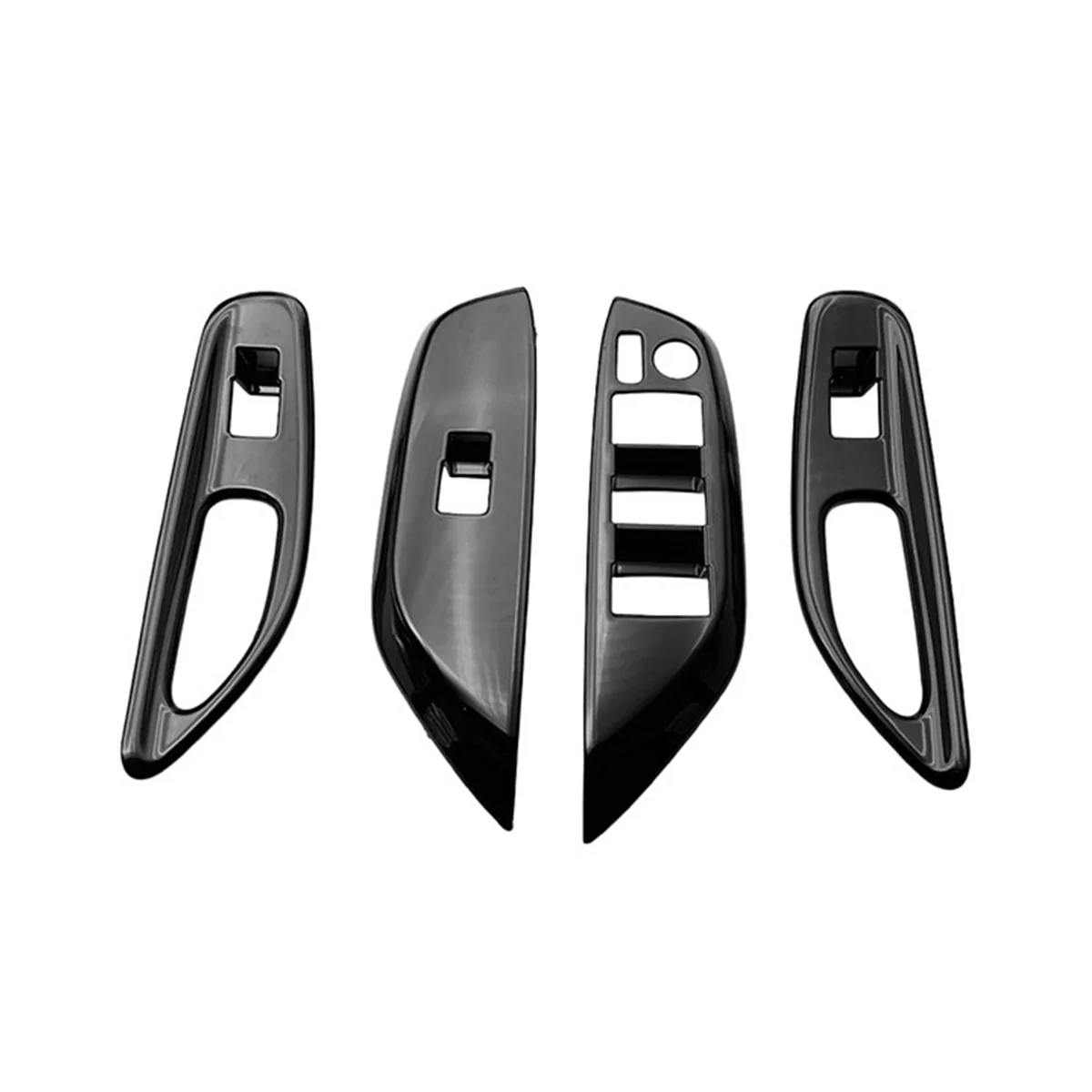 

Car Glossy Black Window Glass Lift Button Trim Switch Cover Door Armrest Panel for Toyota YARiS Cross 2020-2023