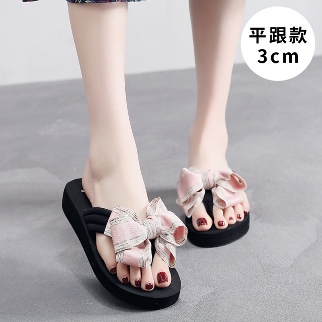 wears outside word procrastinates ms han edition bowknot beach cool sandals in the summer