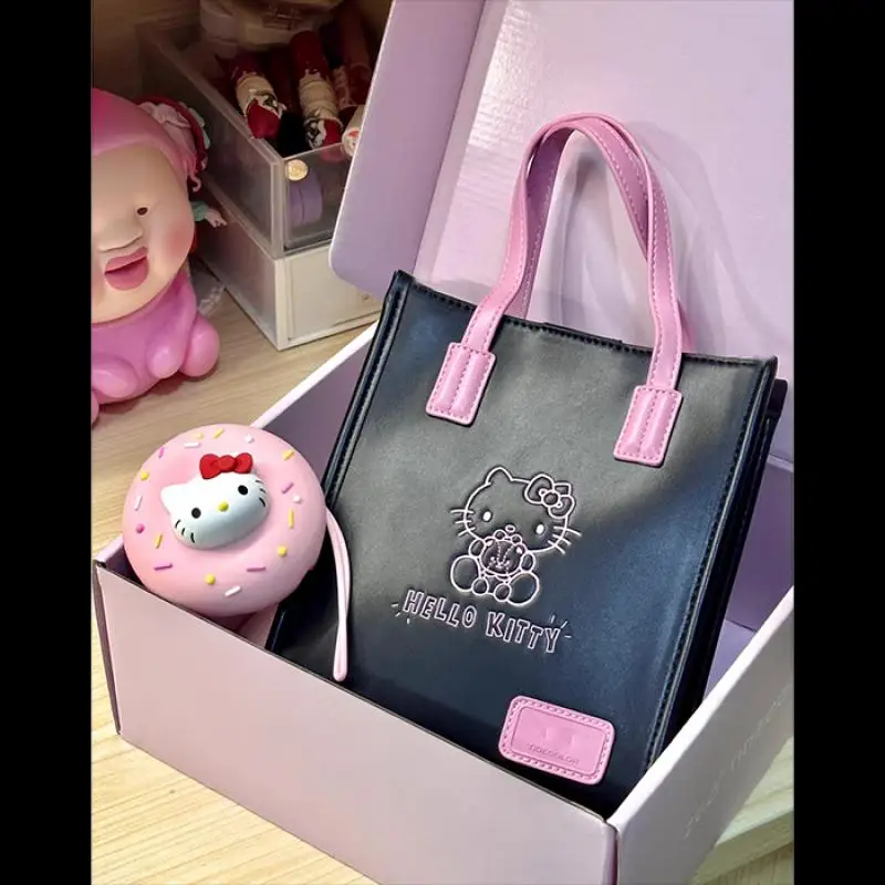 

Cartoon Sanrioed Anime Hello Kittys Crossbody Bag Ins Girly Heart Kawaii Pu Magnetic Buckle Versatile Shoulder Bag Holiday Gifts