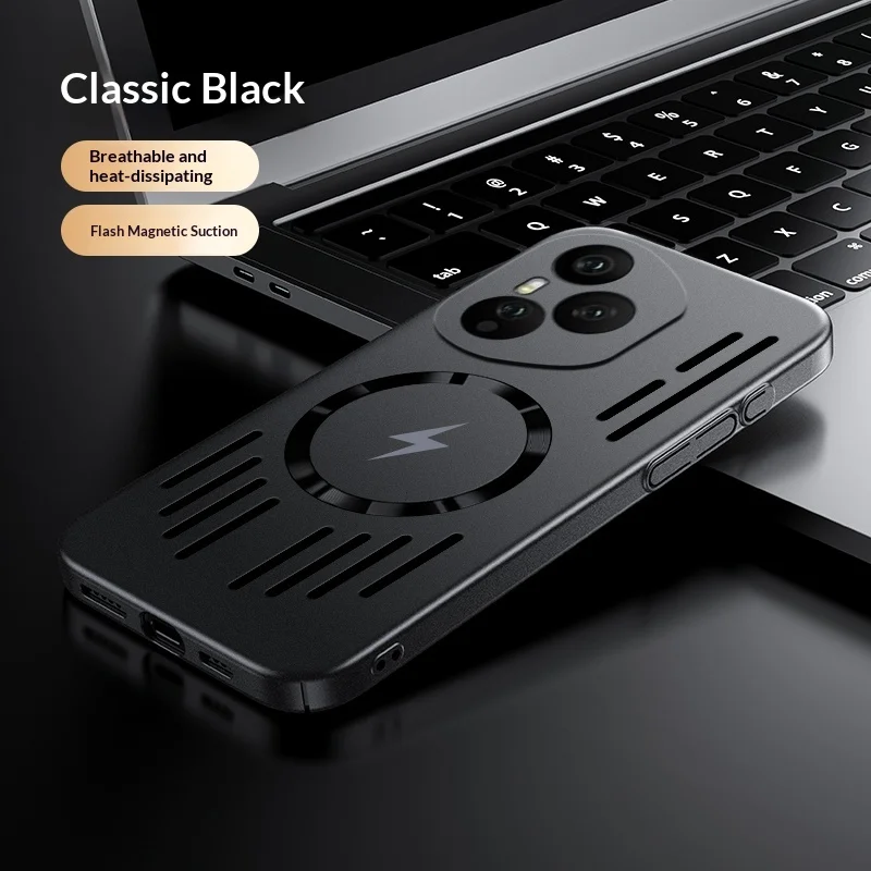 Breathable Magnetic Cooling Luxury Phone Case with Heat Dissipation