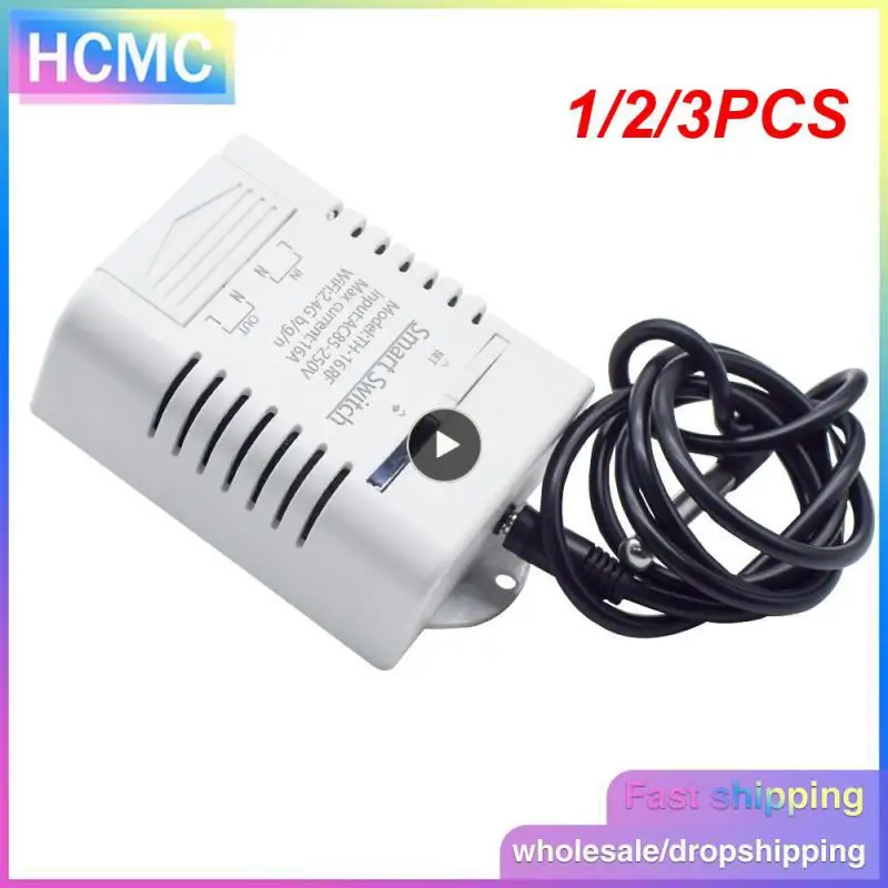 

1/2/3PCS WiFi Smart TH16 Switch 16A Temperature and Humidity Monitoring Switch Wireless Control Compatible with Alexa