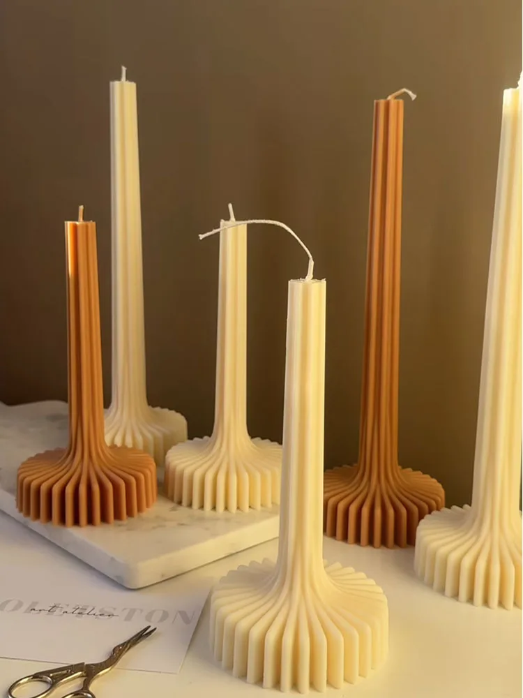 Vase Gear Long Rod Candle Mold Plastic Mold New rack Striped Vase Column Molds Acrylic Forms Mould Candle Kit Supplies