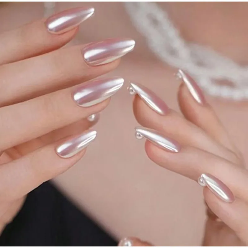 Nail Powder Nail Glitter Nail Decoration Cherry Chrome Pearl Gradient Mirror Effect Auroras Rubbing Dust Art 1box 20ml