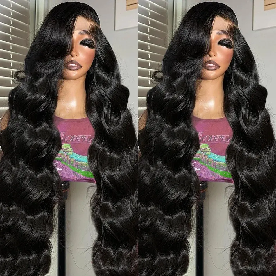 

30 36 Inch 13x4 Body Wave HD Transparent Lace Front Human Hair Wigs Brazilian Remy 220% Lace Frontal Wig Human Hair For Women