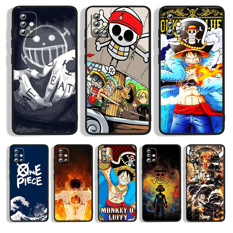

Ones Pieces D-Luffy Art For Samsung A32 A52 A52S A72 A02 A22 A03 A02S A03S A13 A53 A73 A23 A13 A14 Lite Black Cover Funda