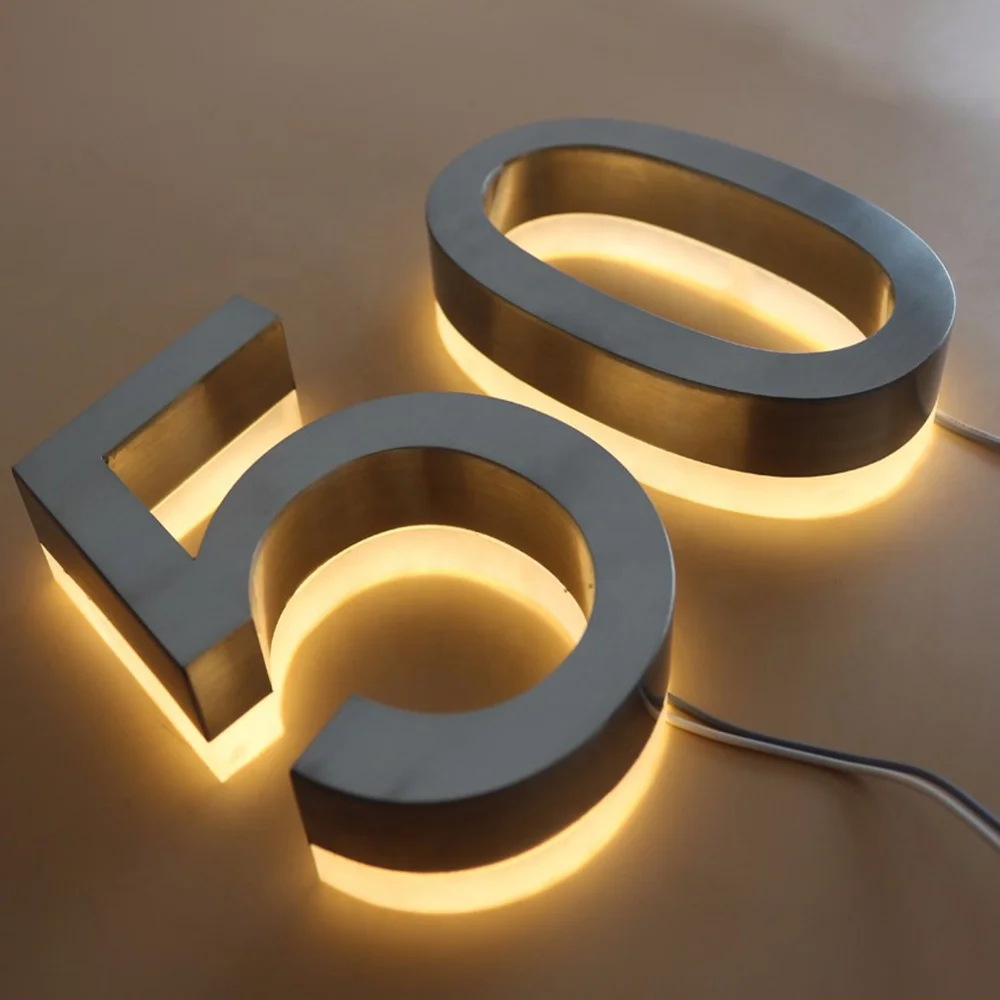 Company Advertising Custom Letter Logo Outdoor 3D LED Lighting