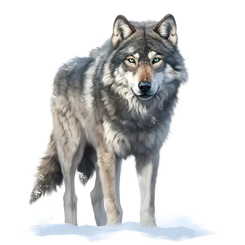 Snowy Wolf Wall Sticker Water-proof & UV-resistant Decal for Wall Bathroom Cabinet Door Toilet Lid Car Laptop wall stickers,toilet stickers
