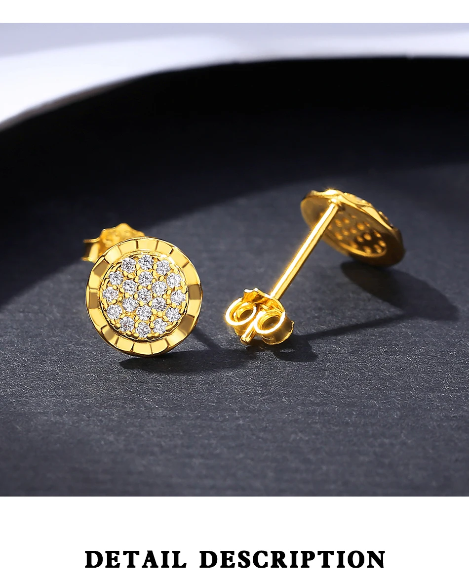 Modische Ohrstecker aus Sterlingsilber mit Sonnenblume für Frauen, edler Schmuck, 14 Karat echtes Gold vergoldet, Weihnachtsgeschenk für Mädchen_voghion.com