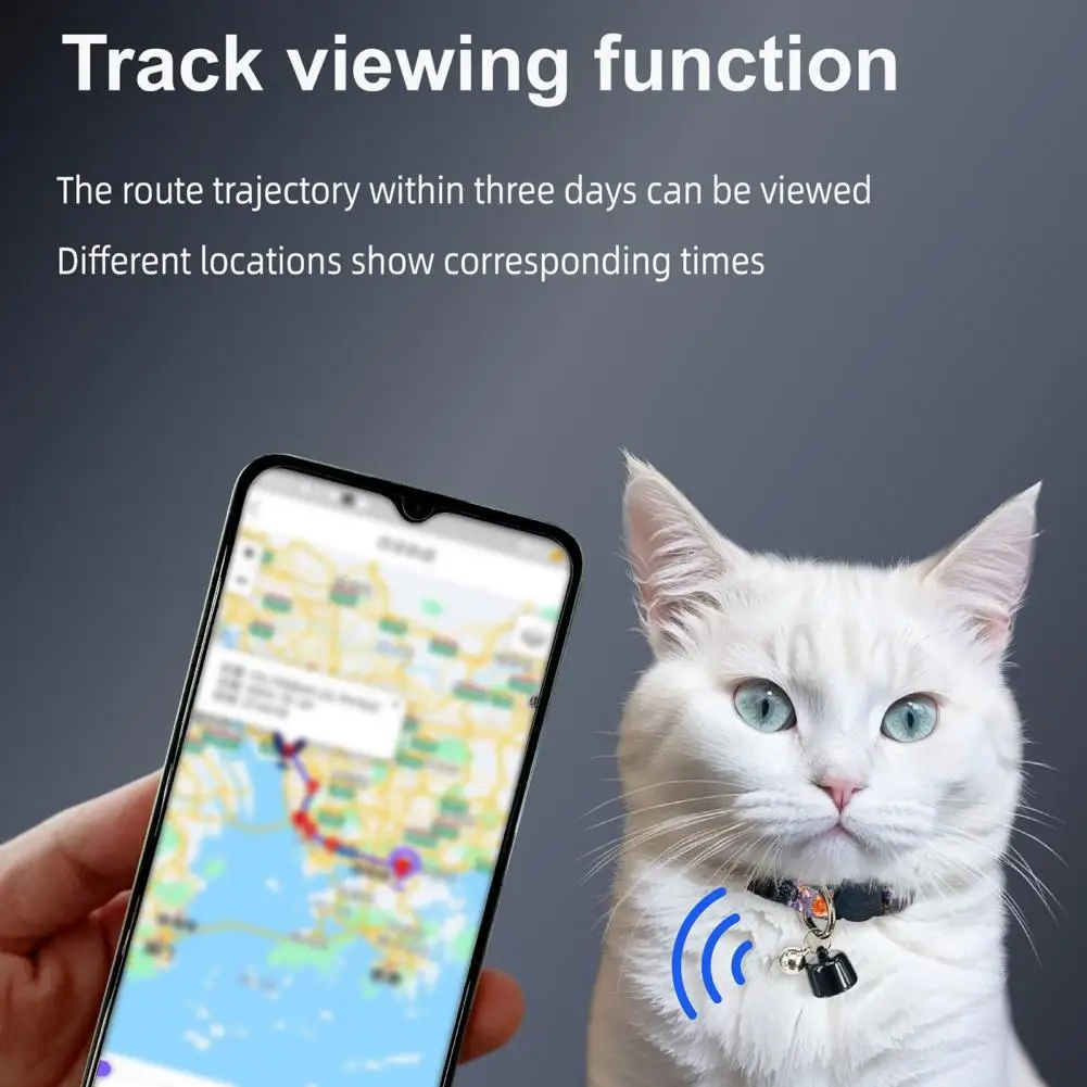 Smart Pet Tracker Location Tracking Collar Real-Time Global Positioning Mode Battery Powered Anti-loss Mini Dog Tracker Pet Loca