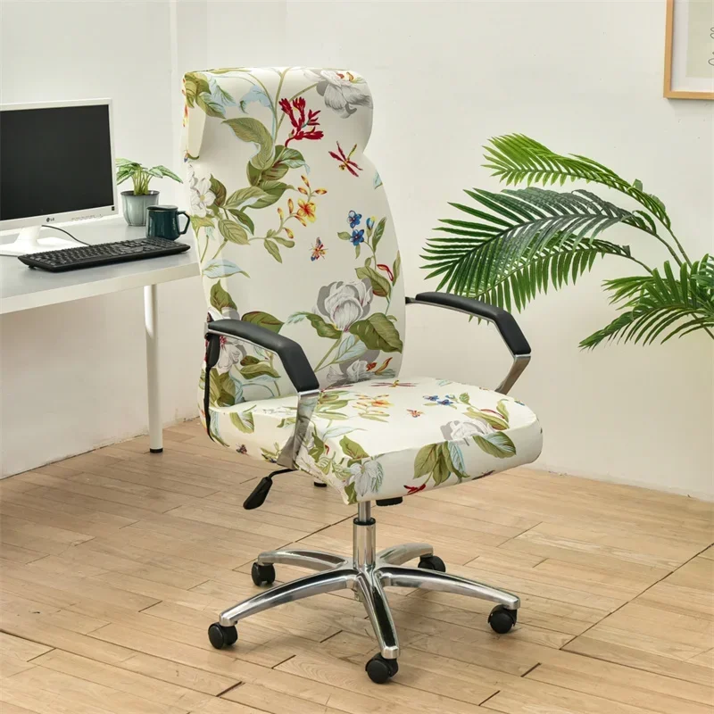 Funda elástica con estampado geométrico para silla de oficina, Protector de LICRA para Reposabrazos de Gaming, 1 unidad