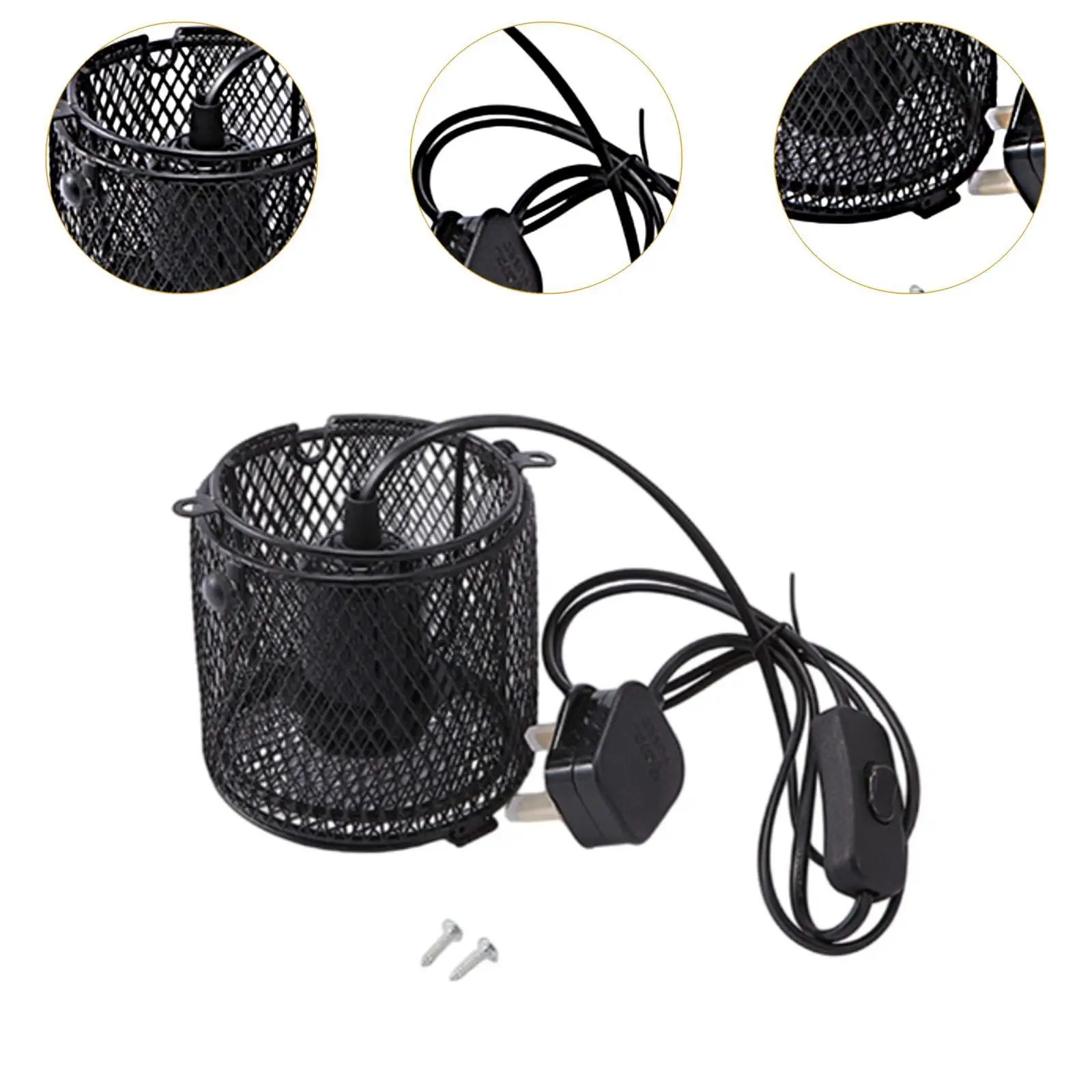 Retractable Reptile Heat Lamp Holder 200W Reptile Accessories for Amphibian