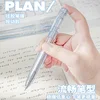 Planwith 2PC/Set Gel Pen Low Center of Gravity Press 0.5mm Black Neutral Pens Comfortable Grip of Silicone Pen Transparent Shell 3