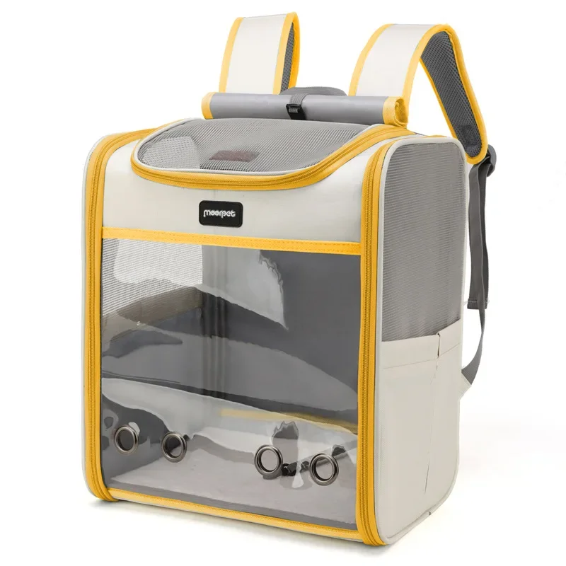Pet Portable Backpack Portable Breathable on All Sides Large Space Cat and Dog Backpack Pet Bag