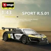 Bburago 1:43 Renault Sport R.S.01 Yellow/black Sport Car Alloy Model Car Diecast Metal Static Collection Toy Birthday Gift 4