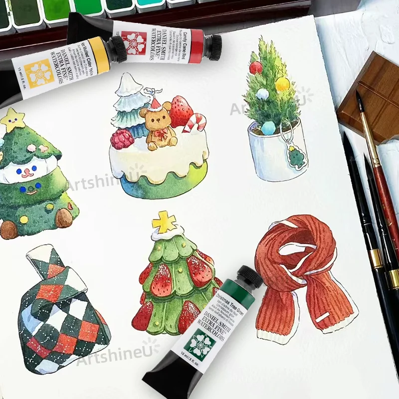 DANIEL SMITH / Paul Rubens Three-primary colours Base and Merry Christmas Colors Profession Artists Students School Supplies