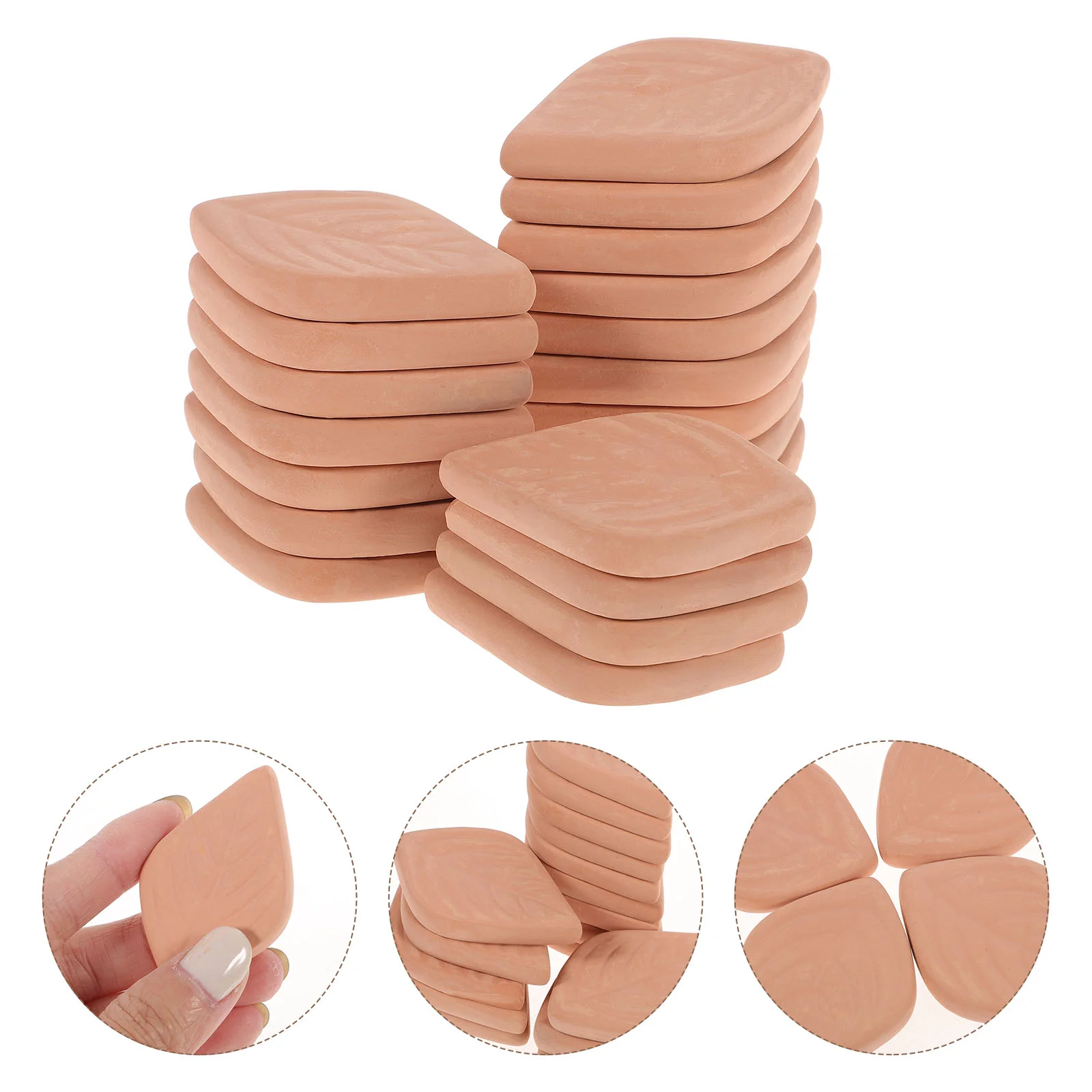 

20 Pcs Clay Preservation Sheet Ericaceous Plant Food Grade Desiccant Reusable Terracotta Storage Moisture Absorbers Pottery