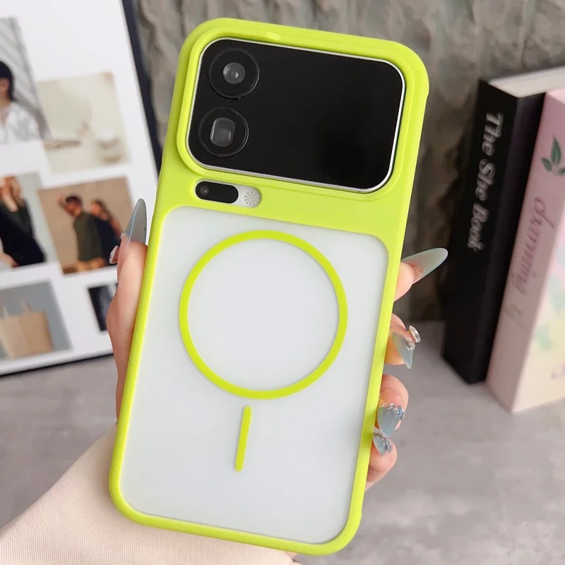 Enhanced Magnetic Shockproof Translucent Armor Case - Matte Finish, Wireless Charging Supported