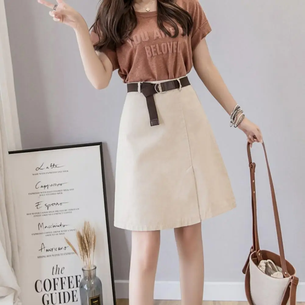 

Women Short Skirt High Waist A Line Above Knee Slim Fit Mini Skirt Elegant Summer Skirt Ladies Girls Casual Skirt Work Wear