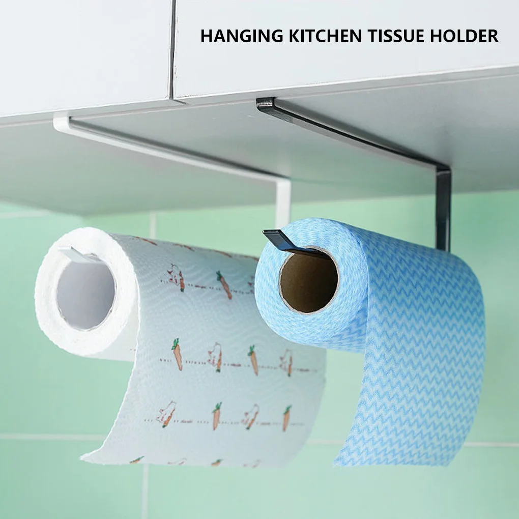 Roll Paper Holder Portable Hanging Solid Color Replacement Home Kitchen