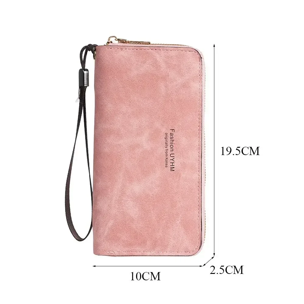 Forever Young Wallet Women Long PU Standard Wallets 2024 New Retro Female Smooth Zipper Purse Lady Wrist Bag Card Pockets 5