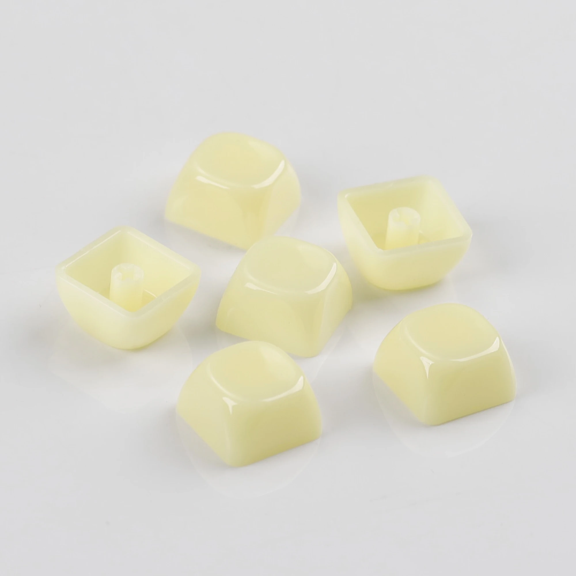 YMDK PC 소재 MOA 프로필 젤리 컬러 프레시 1u 블랭크 키캡 DIY(두께 약 1.5mm) MX 기계식 키보드용