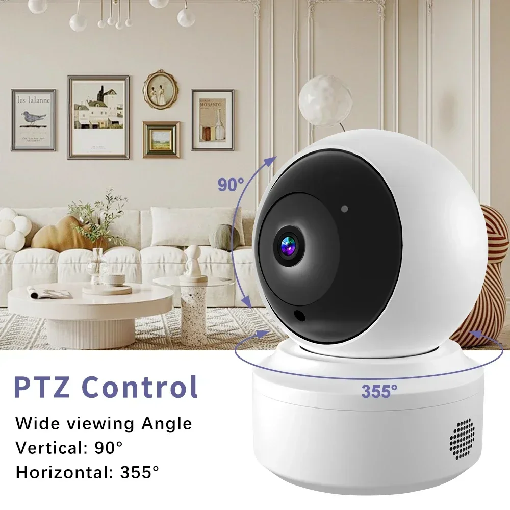 Baby Monitor 2MP CCTV Camera Surveillance WiFi Wireless 360° Panoramic IP Camera Two-Way Audio HD Home Security Camera Haomi APP