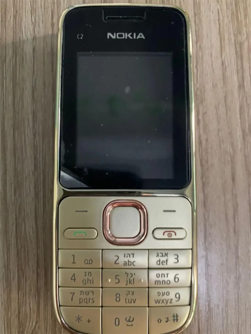 Nokia C2 C2-01 GSM Mobile Phone Hebrew Keyboard Support The Logo on Button Unlocked 2G 3G Cellphone used phone 6
