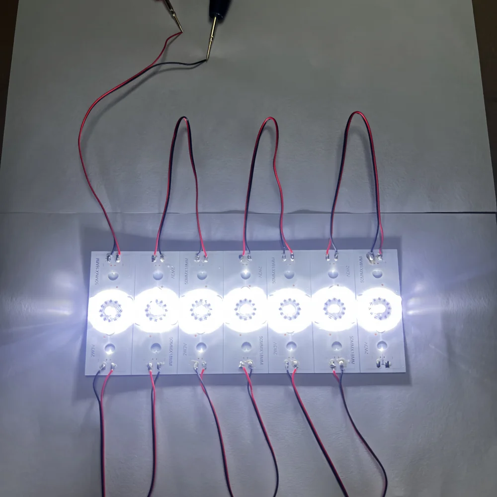 32-75인치 LED TV 백라이트용 3V/6V LED 7개입, LED TV 수리 및 개조 지원, 광학 렌즈 장착 SMD LED